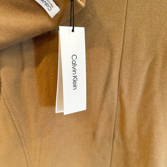 NWT CALVIN KLEIN SINGLE BREASTED WOOL BLEND COAT - Picture 7 of 7